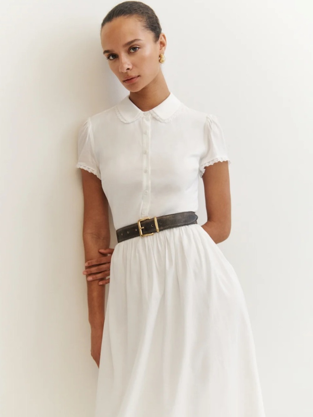 Reformation Ula Dress in Ivory